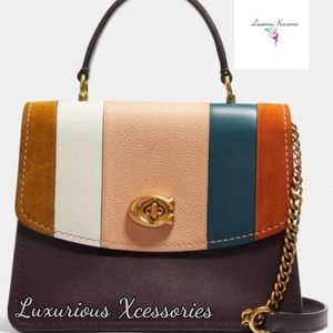 💞NWT Multi color block Coach Parker Top Handle💞